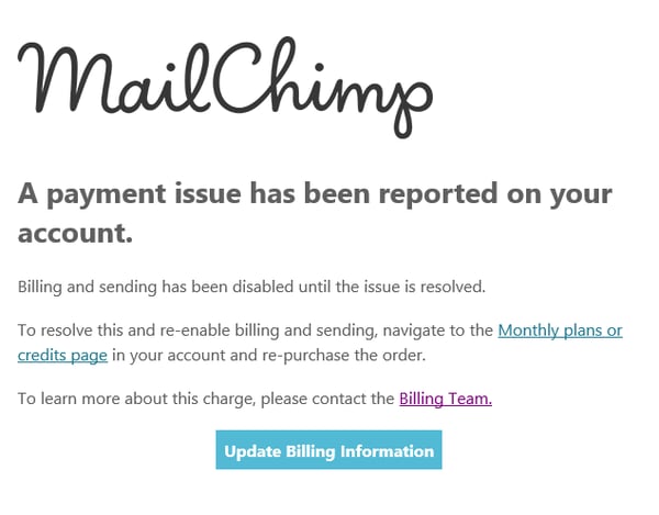 Phishing Mailchimp petit